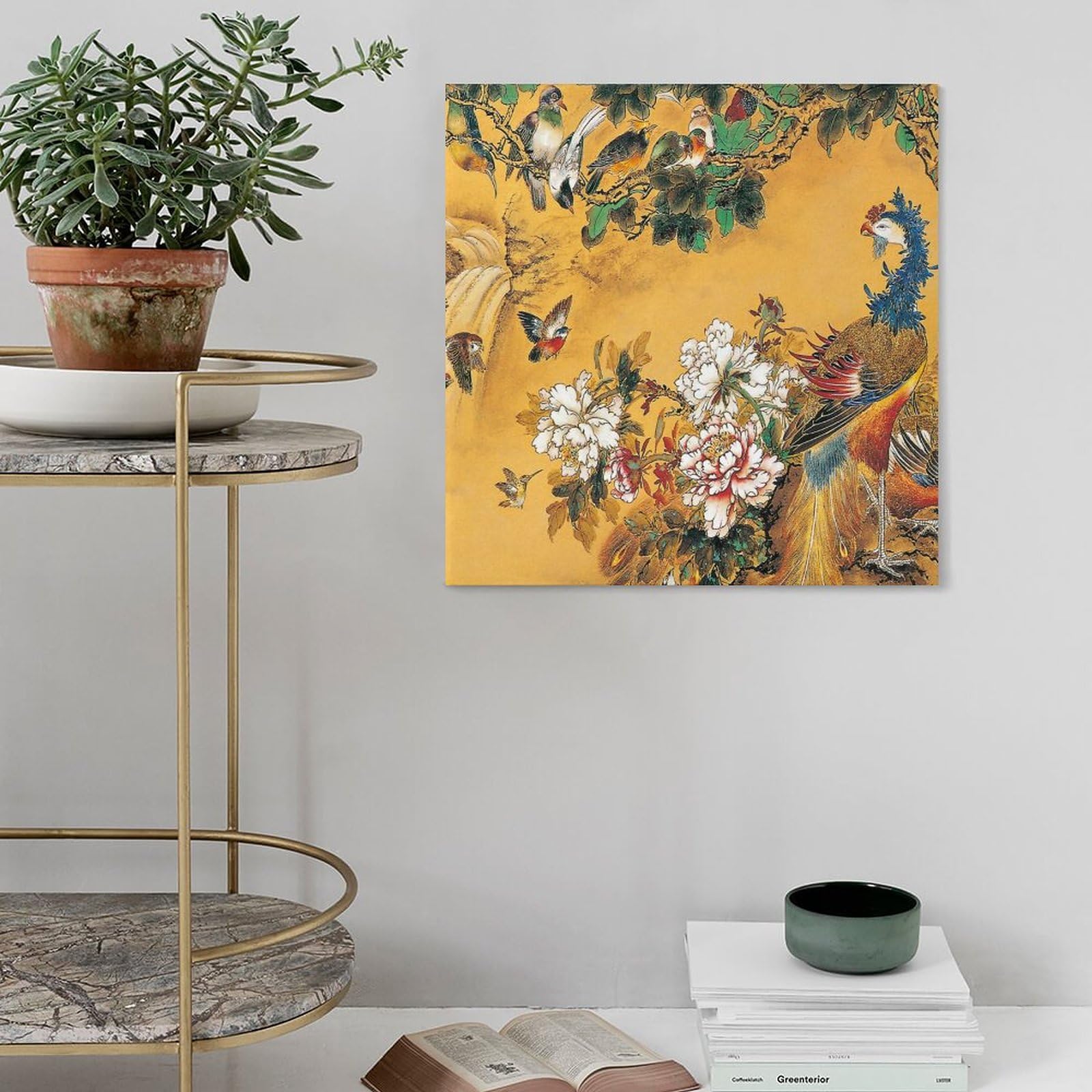 Amazon.co.jp: 中国の伝統的な鳥の絵 鳳凰の絵 壁掛けアート ポスター