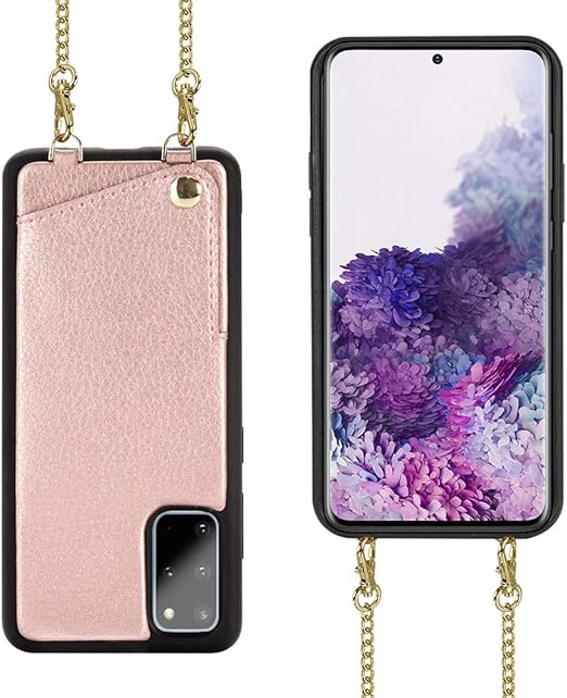 Amazon Com Jlfch Galaxy S Plus Wallet Case Crossbody Case For Samsung Galaxy S Plus 5g With Chain Strap Card Slot Holder Leather Protective For Samsung Galaxy S Plus 6 7 Inch Rose