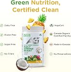 Active Green Pro® Greens Powder, 14 Superfoods, Antioxidants, Fiber, Vitamins & Minerals, Detox and Energy Boost, Natural Pineapple-Coconut Flavour, 40 Servings