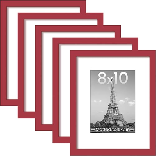 Vista 222 de upsimples - Portarretratos para galería de fotografías en la pared, marcos para fotos de 8 x 10 pulgadas con paspartú u 11 x 14 pulgadas sin Natural