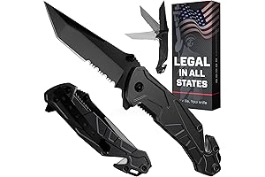 Tactical EDC Pocket Knives for Men - Glas Breaker Seatbelt Cutter, 6620 B