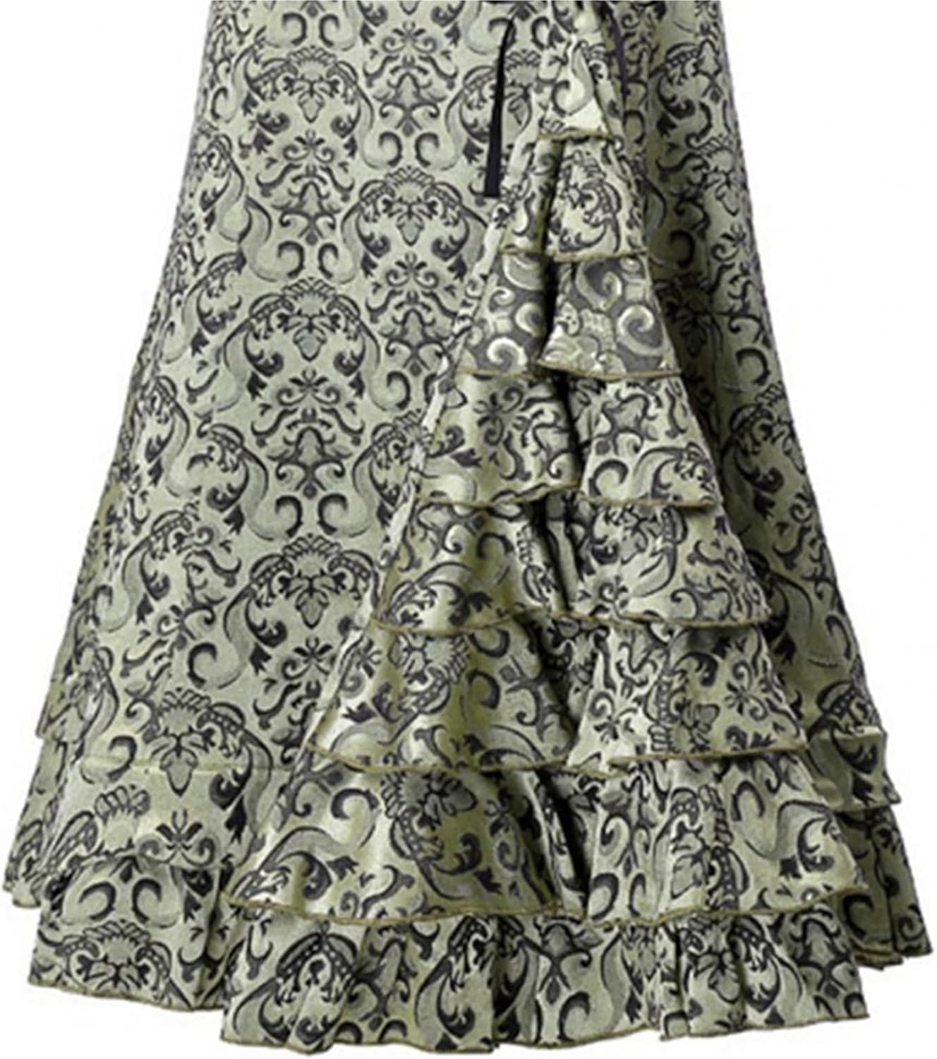 [チャ浩ンウー] 女性トランペットゴシックロングマキシフィッシュテールレディースレトロ包帯スカート