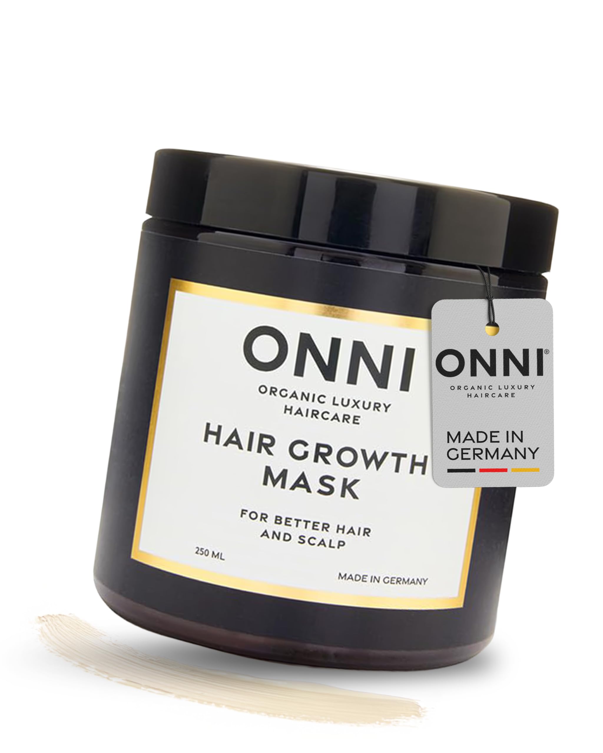 ONNI – Haarmaske für Haarwachstum 250ml – Haarkur mit Follicusan & Koffein – Hair Growth Mask pflegt Haar & Kopfhaut – mit feuchtigkeitsspendenden Extrakten – silikon-, paraben- & sulfatfrei