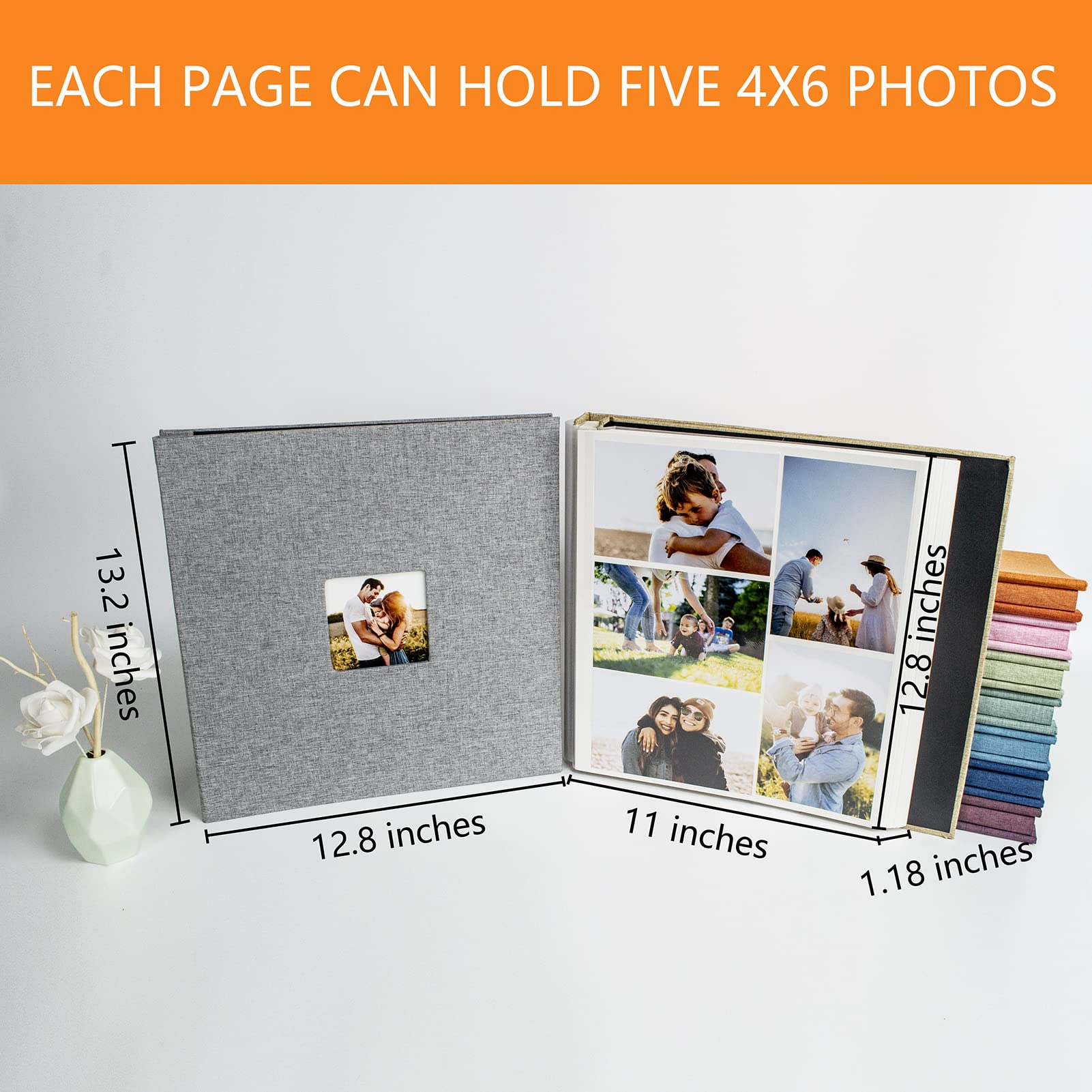 Photo Album Self Adhesive Pages For 4x6 5x7 8x10 Pictures Scrapbook