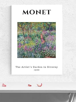 Postermanya Monet The Artist Garden, Giverny'deki Bahçesi Sanatsal Poster - Afiş - Dekoratif Duvar Poster