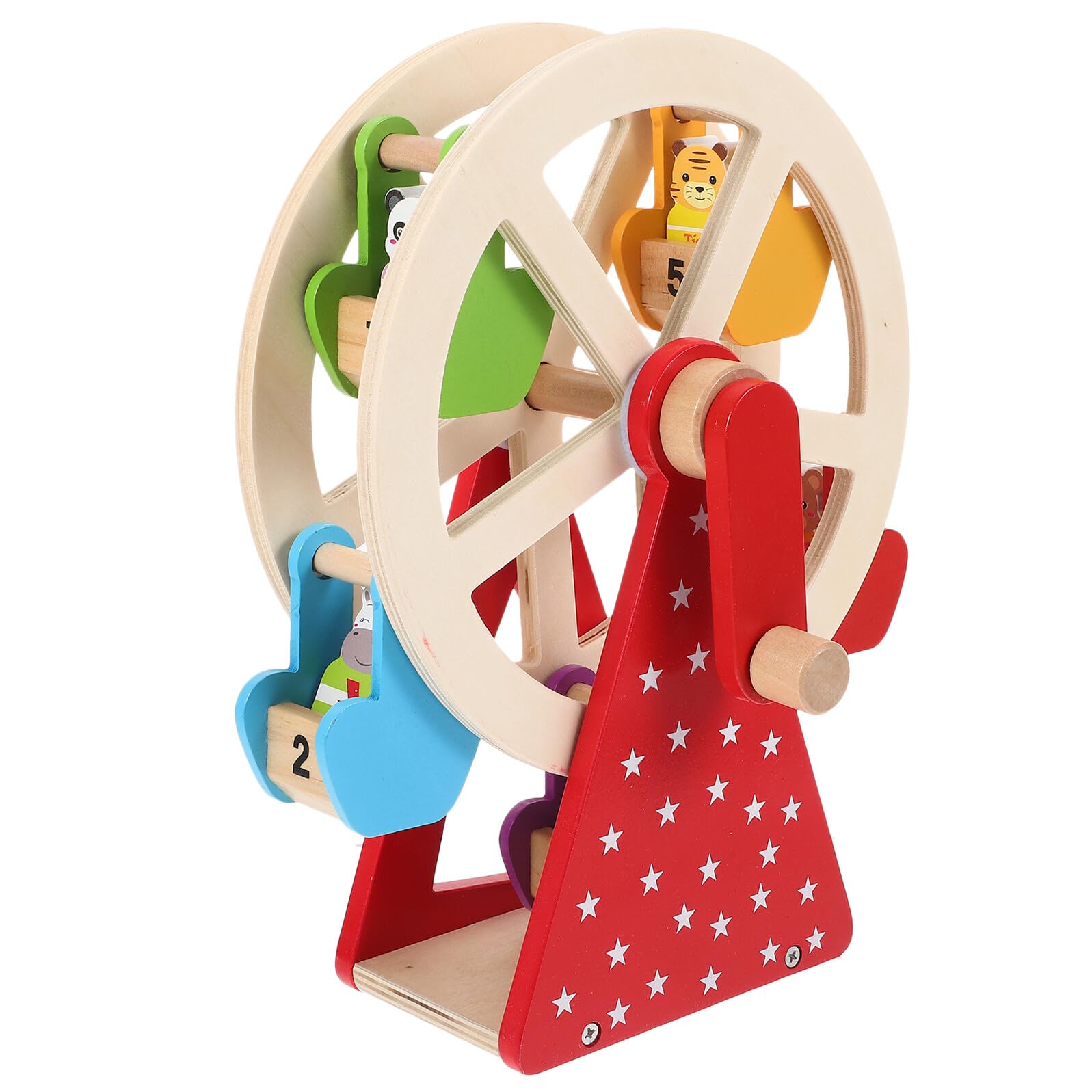 Giocattolo in Legno Rotante per Bambini, Gioco Educativo Interattivo | Design Cartone Animato Carino, Stile Delicato e Curioso, per Ragazzi e Ragazze, Gioco Genitore-Figlio