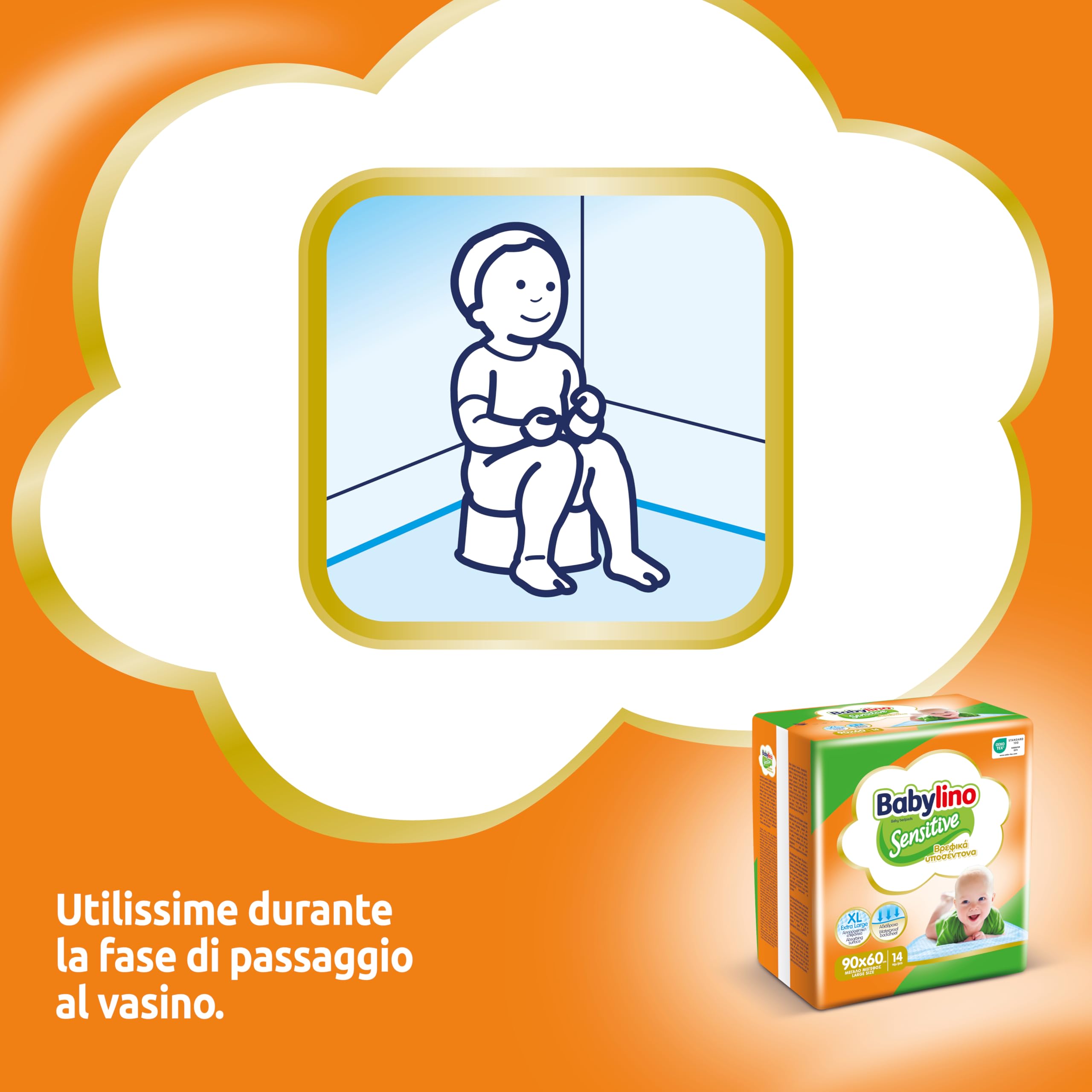 Babylino Sensitive Teli Cambio 90x60cm, 14 sztuk