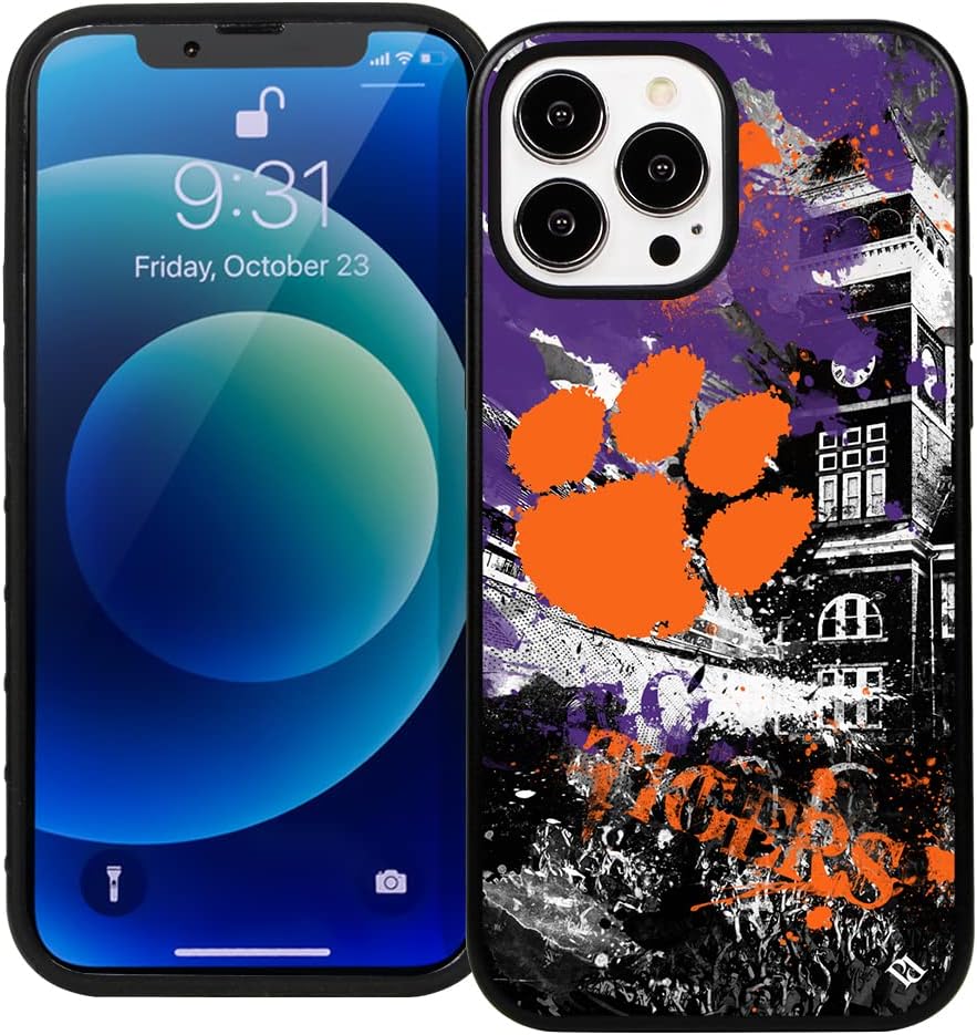 Guard Dog Case Compatible with iPhone 13 Pro Max - Military Grade - Rugged Two Piece Protection - Collegiate Licensed - Clemson Tigers - by Paulson Designs