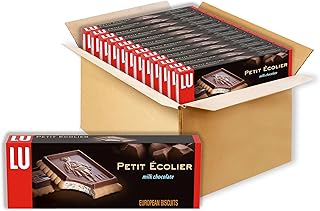 Lu Petit Ecolier European Milk Chocolate Biscuit Cookies, 12-5.3 oz Boxes