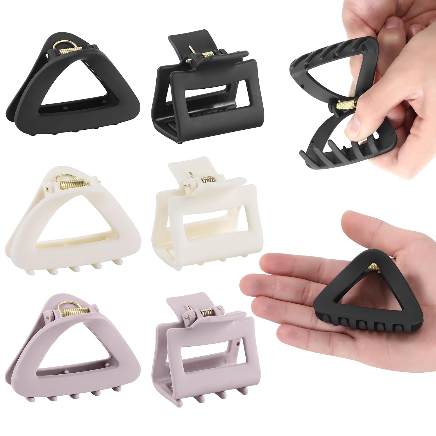 6Pcs Hair Claws for Women - Strong Hold Clips Set