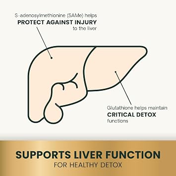 VetriScience Same Liver Health Tablets, 225 mg S-Adenosyl-Methionine Liver Health and Detox Supplement for Medium and Large Breed Dogs, Glutathione Antioxidant Liver Support, 30 Count