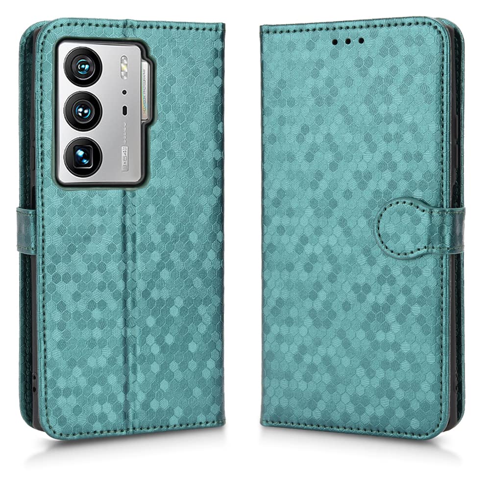 COMAKU Cover In Pelle A Portafoglio Per ZTE Axon 40 Pro, Rossa, Con 3 Slot Per Carte E Taschino Contanti, Funzione Stand, Ricarica Wireless Compatibile. - 6
