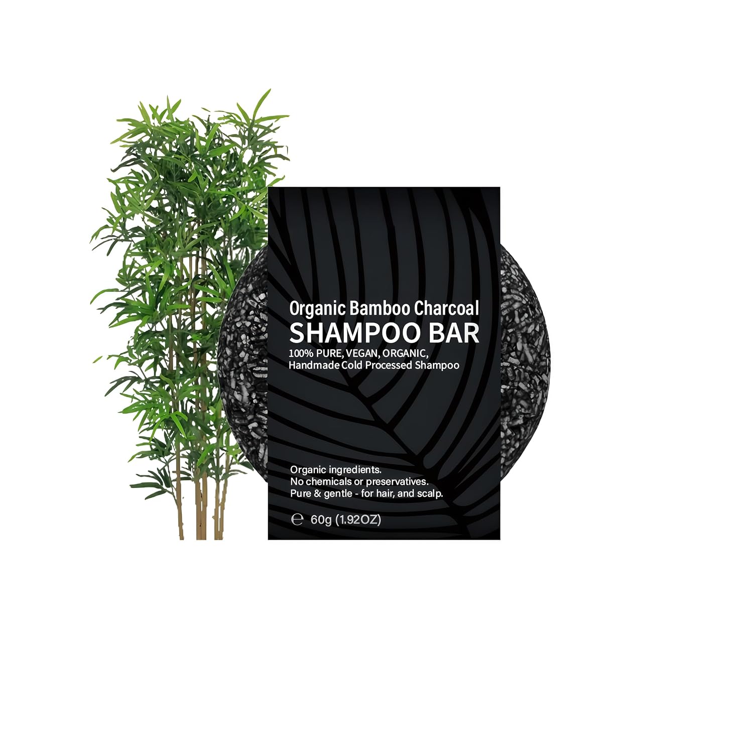 Anti Grey Bar Bamboo Charcoal Shampoo Natural with Bamboo Charcoal Solid Shampoo Regulates Dandruff & Soothes Strengthens Powerless and Weak Hair for Men and Women 10 ml 1 Piece