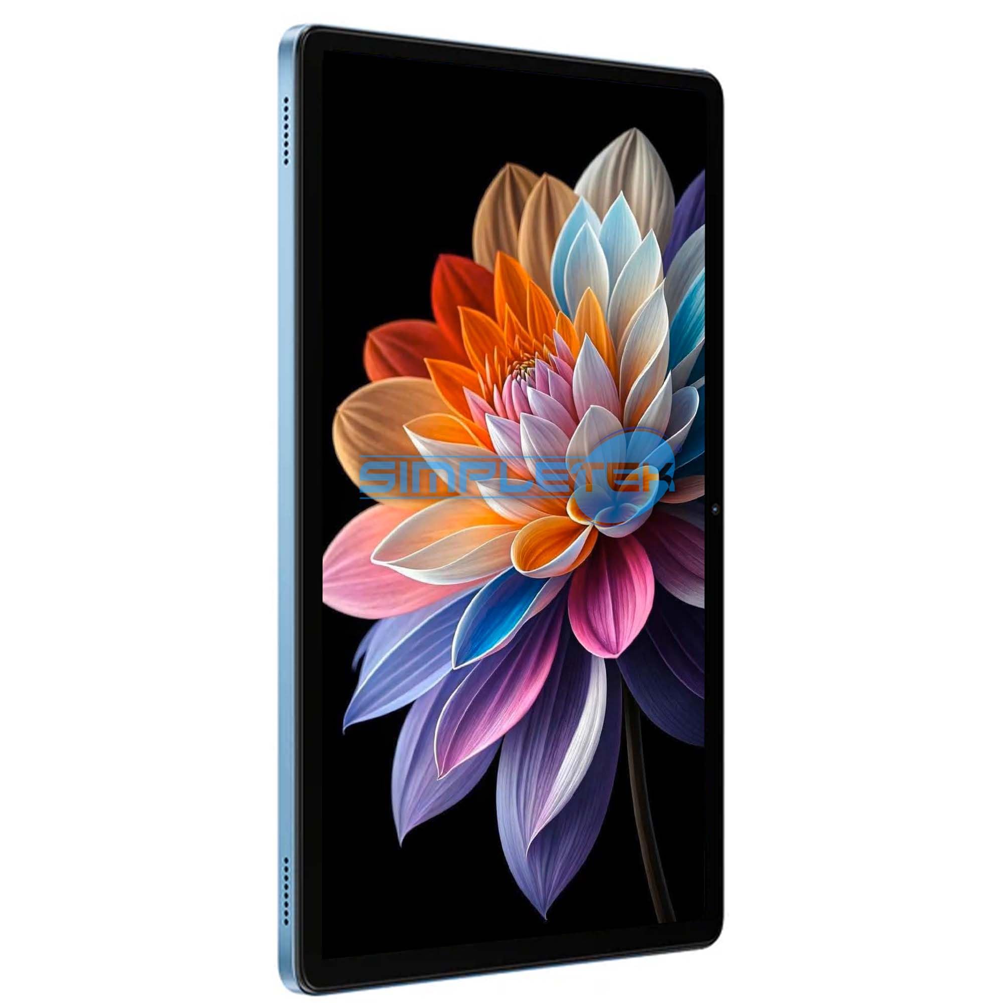SIMPLETEK - Tablet 11" 4G WiFi - 8GB 128GB - Dual SIM - Android 16 Blu | Display IPS 90Hz,Octa Core,8300mAh,USB-C,Bluetooth 5.0,GPS,Face Unlock,Audio Stereo,microSD,18W