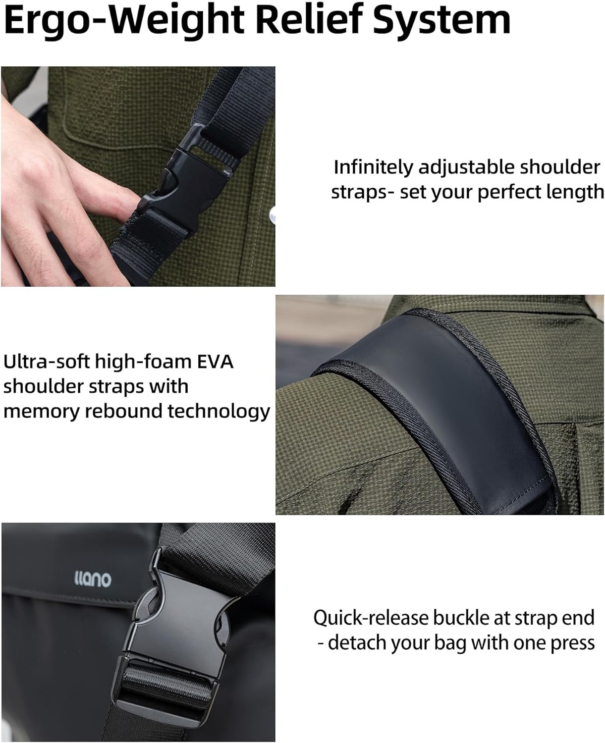 llano 6L Camera Sling Bag for Photographers, DSLR Shoulder Bag Small, Compact Crossbody Camera Case with Adjustable Strap for Canon Nikon Sony Mirrorless, Fits 1 Camera 2 Lenses Accessories - Image 6