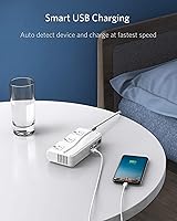 Vista 6 de BESTEK - Adaptador de viaje universal convertidor de voltaje de 100-220 V a 110 V de 250 W con carga USB de 6 A y 4 puertos, 3 tomas de CA