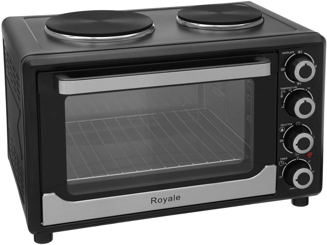 Royale TT30 Table Top Electric Cooker 2Cook Zones Black Amazon.co.uk