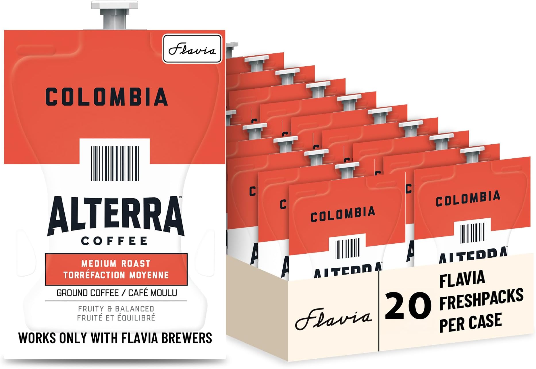 ALTERRA Coffee, Colombia, 20-Count Fresh Packs (Pack of 1)