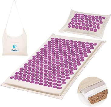 7. Acupressure Mat and Pillow Set with Bag