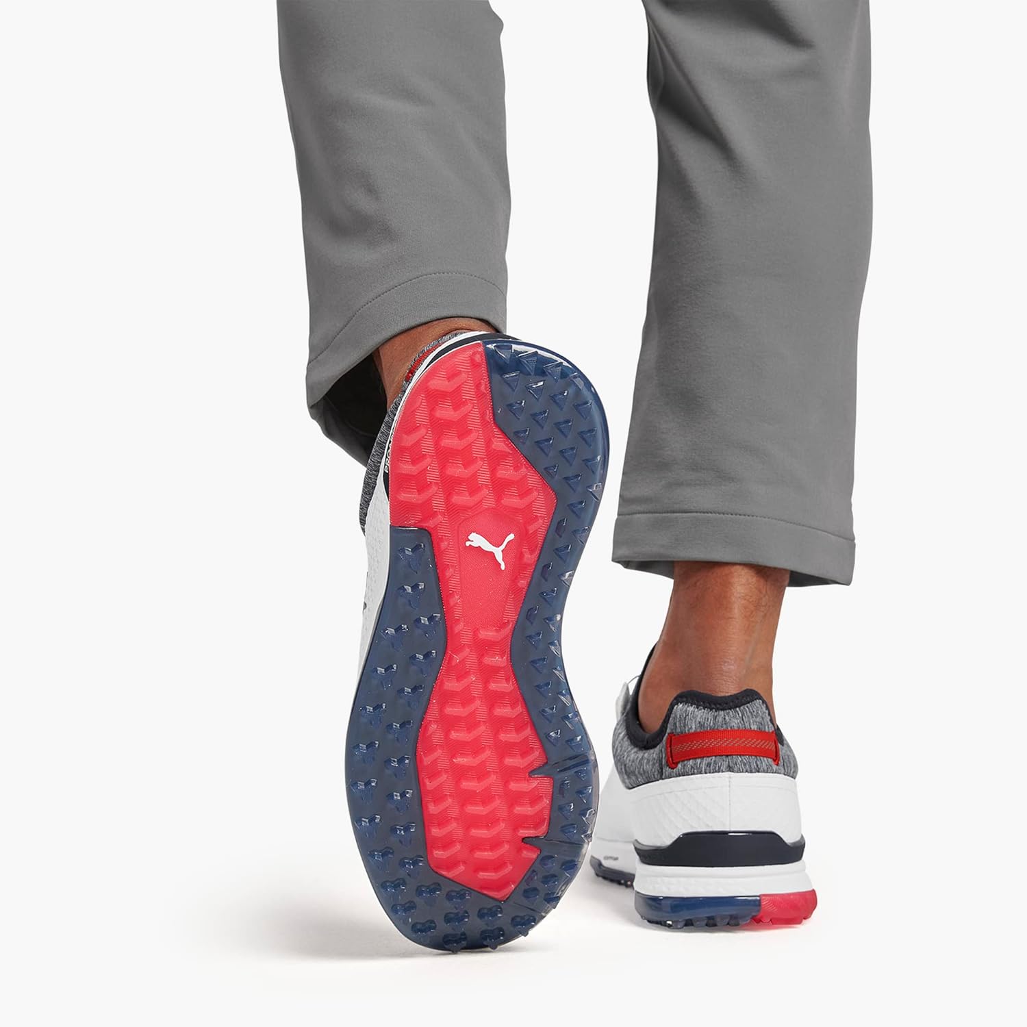 Puma Golf Men's PROADAPT ALPHACAT DISC Golf Shoe, Puma White-Navy Blazer-High Risk Red, 15 - Image 7