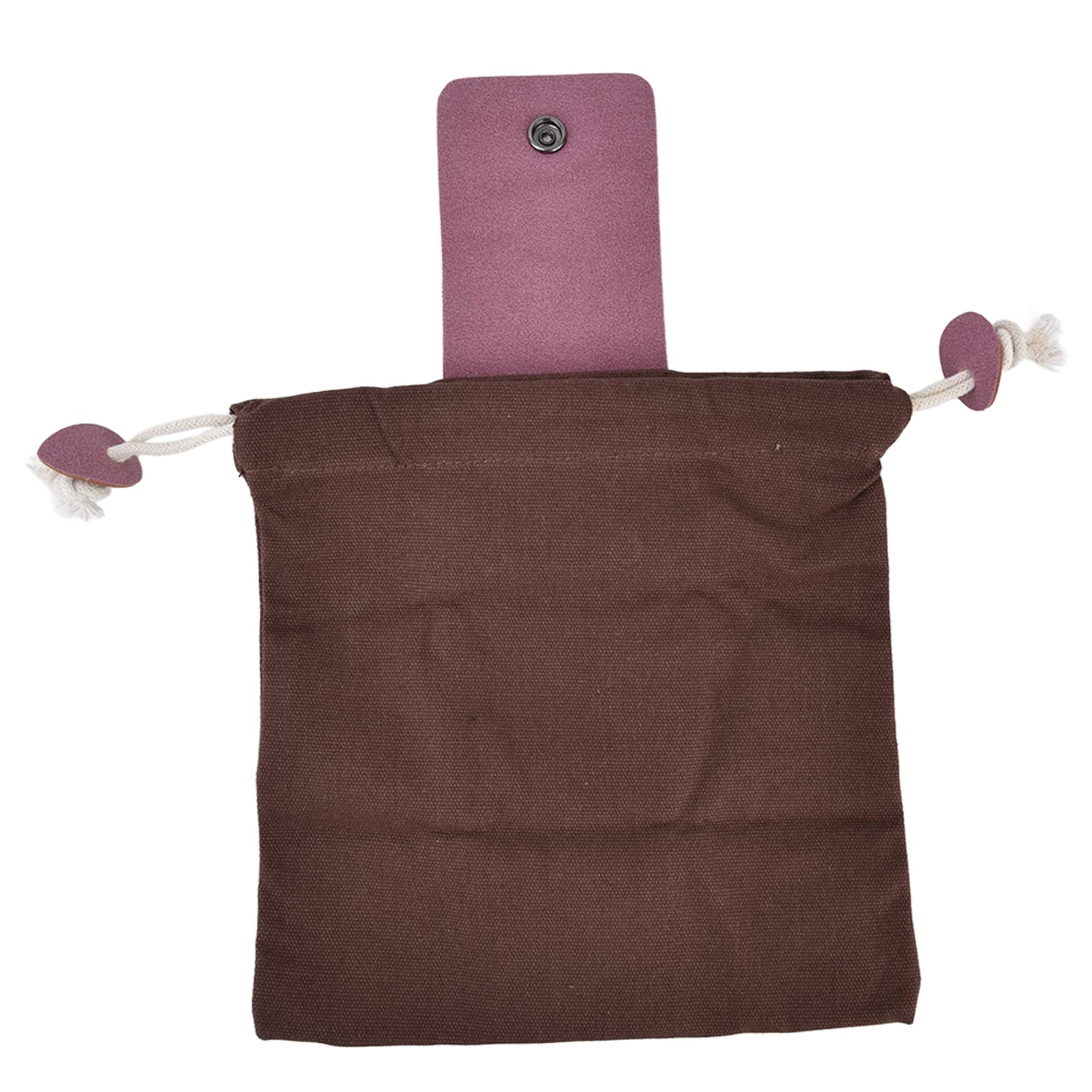 KIMISS Fruit Picking Bag Waist Hanging Canvas Material PU Folded Save Space Belt Foraging Bag Green (PU brown)