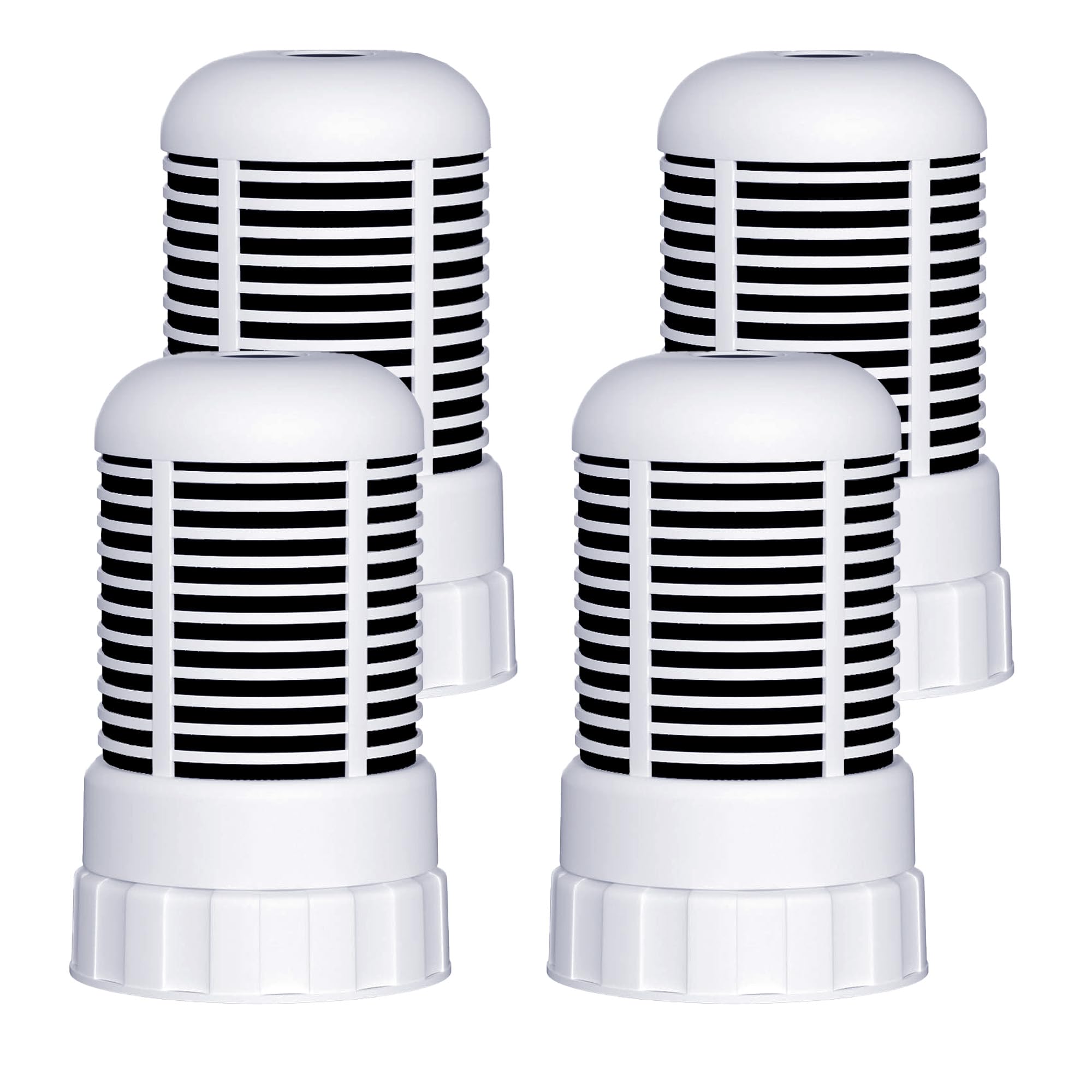 4-Pack Water Filter Replacement for Seychelle Dual-Filter 64oz & Pitcher 32oz, Fluoride, Chlorine, Heavy Metal Removal, Coconut Shell Activated Carbon