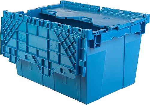 Miniatura 3 de Hudson Exchange 21,9 x 15,2 x 12,8 pulgadas (paquete de 3) Contenedor de almacenamiento y distribución con tapa con bisagras, azul