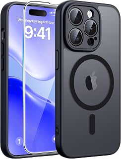 FNTCASE for iPhone 14 Pro Case, Compatible with Magsafe, Screen Protector