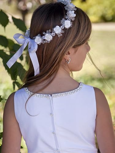 Miniatura 2 de fxmimior Diadema de cristal con diseño de flor para niña de boda accesorios para el pelo para mujeres y Gilrs