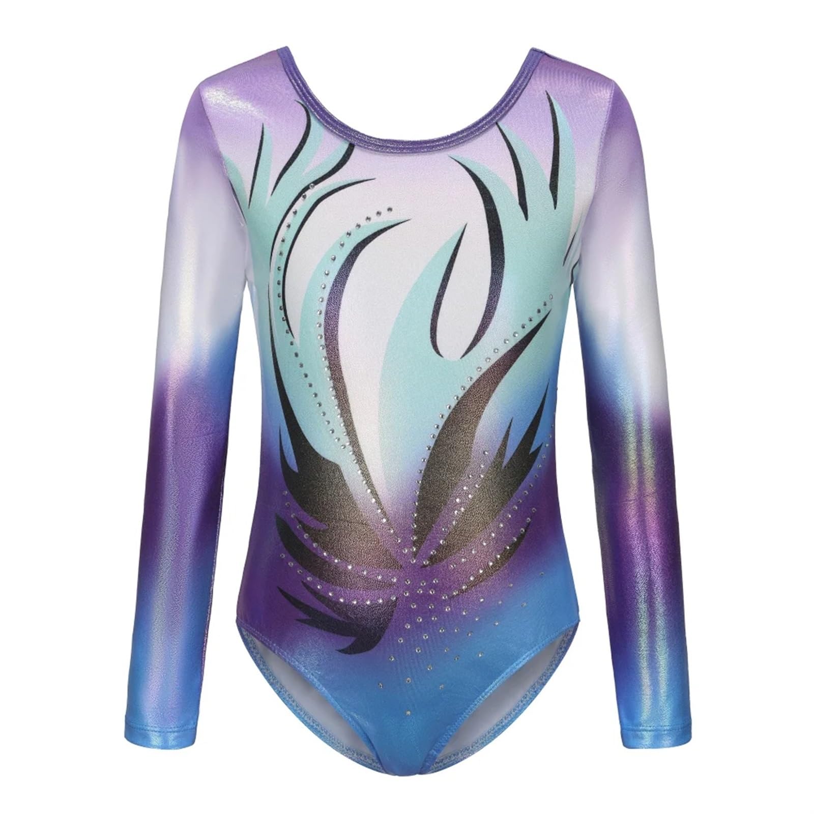 Gymnastikanzug Mädchen Mädchen Ballettanzug ...(Color2,12(11-12T))