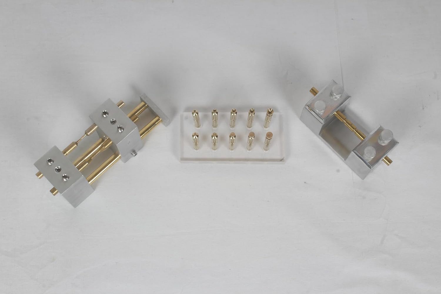 Precision Gem Faceting Kit: 2 Jig Transfers & 10 Brass DOP Sticks with Key