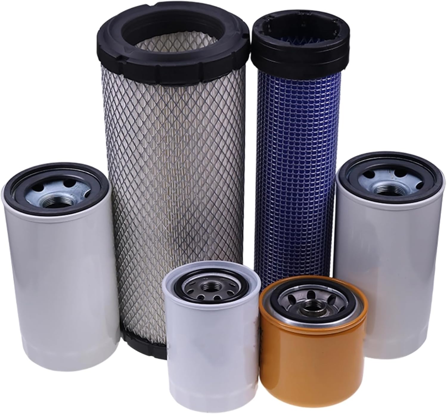 FridayParts Maintenance Filter Kit Compatible for Kubota Engine V3300-E Tractor M6800 Replacement
