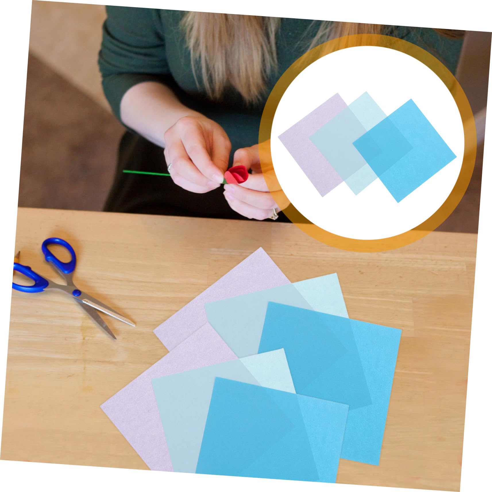 600 Hojas de Papel Origami Doble Cara 15 Cm Cuadradas Resistentes a Roturas Fáciles de Plegar para Manualidades Infantiles