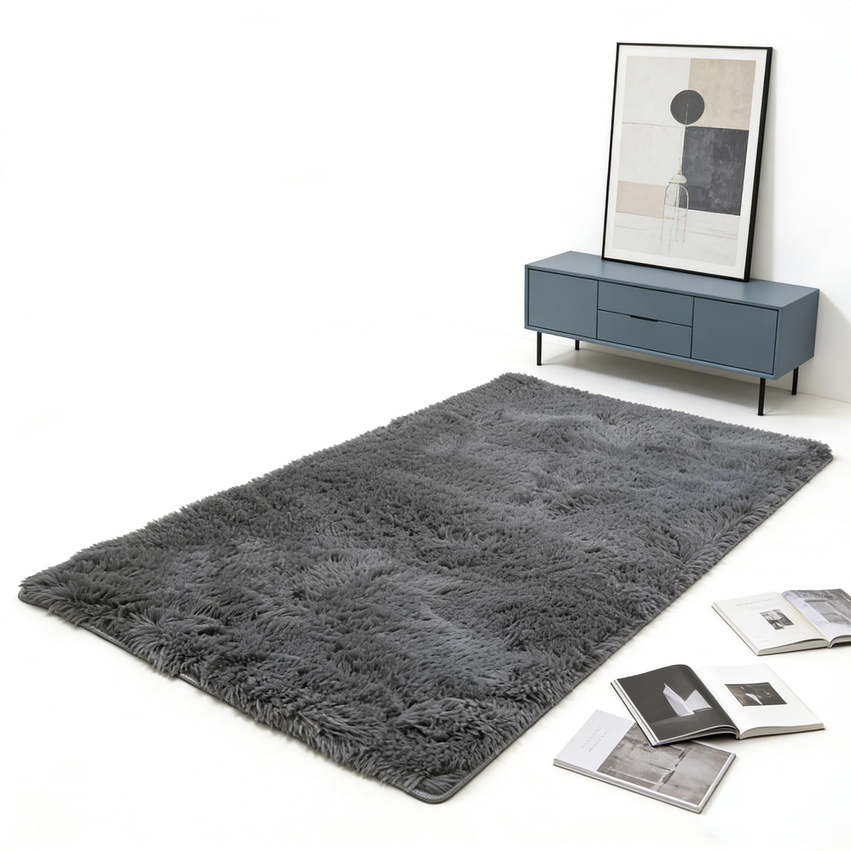 Tapis de salon pour chambre chaleureux et doux, parfait pour les pieds nus