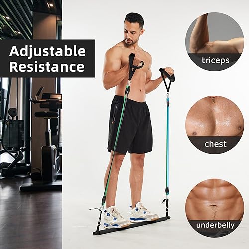 Miniatura 3 de Kit de barra de pilates con bandas de resistencia para hombres y mujeres, equipo de entrenamiento portátil para gimnasio en casa, barra de 3