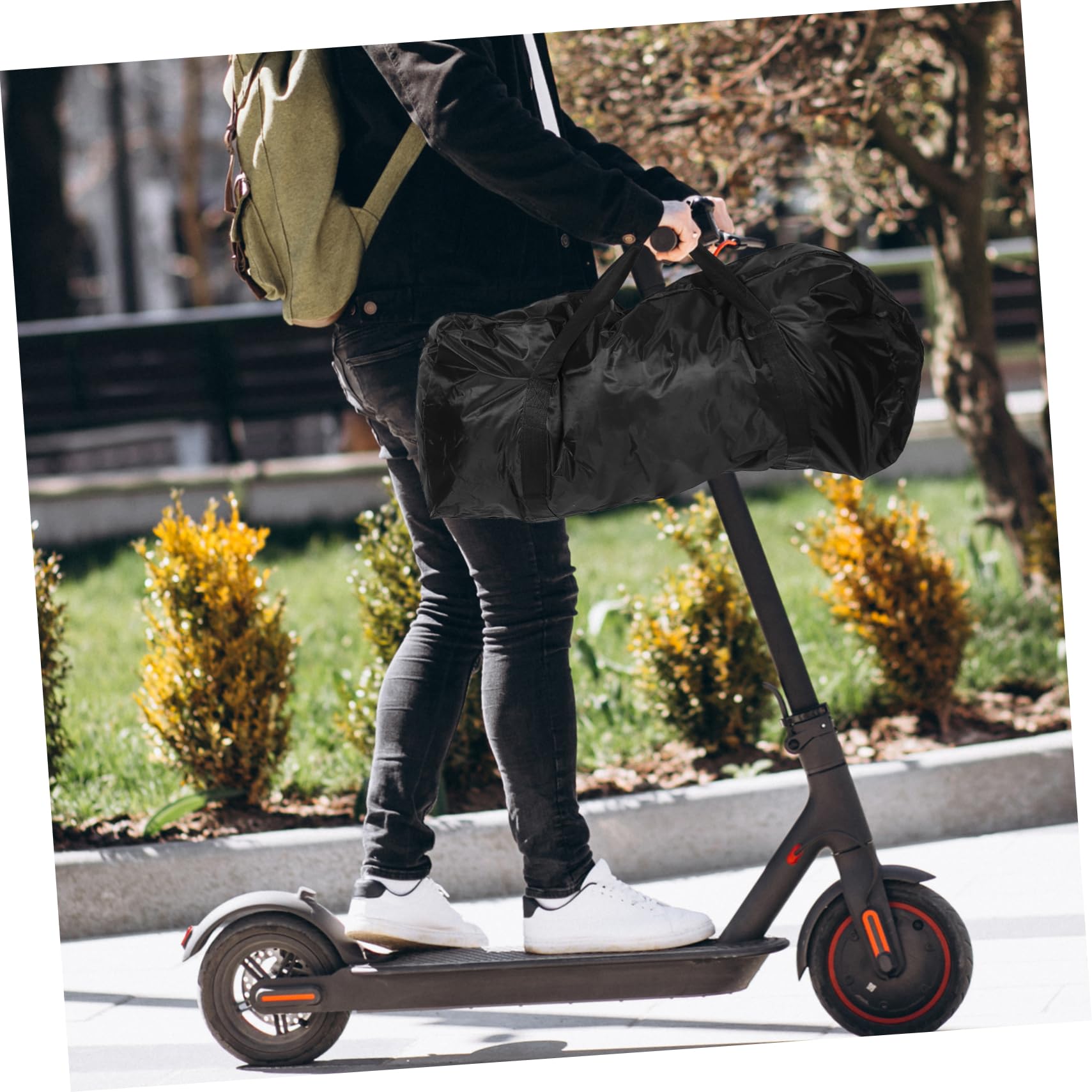 Abaodam Sacoche de Guidon pour Trottinette de Rangement Oxford de Transport Portable pour Accessoires de Trottinette