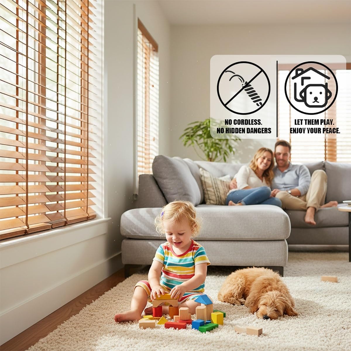 Cordless Faux Wood Blinds for Indoor Windows, Black Custom Venetian Shades - Waterproof, Blackout Privacy, Easy Installation Hard Window Treatments for Bathroom, Bedroom, Living Room(Black Walnut)