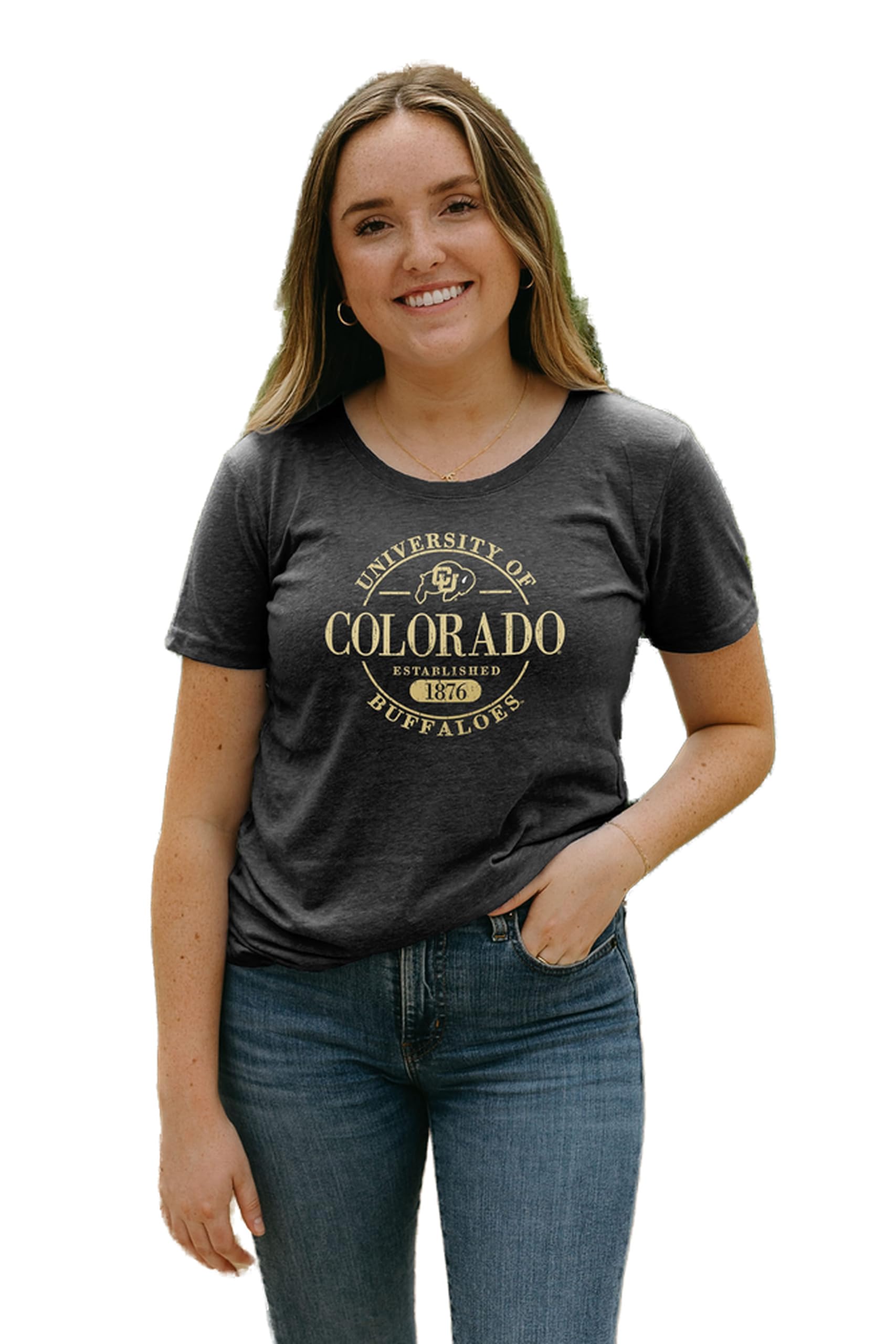 Camiseta azul de mujer Blue 84 de manga corta estilo universitario 5