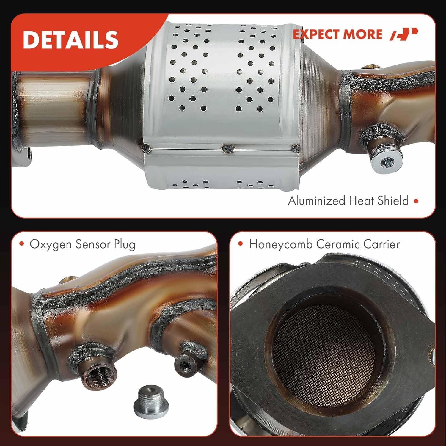 A-Premium Front Left Exhaust Manifold Catalytic Converter with Gasket Kit Direct-Fit Compatible with Nissan Armada, NV2500, NV3500, TITAN XD, 2017-2021, TITAN & Infiniti QX80, 5.6L, E.P.A. Compliant