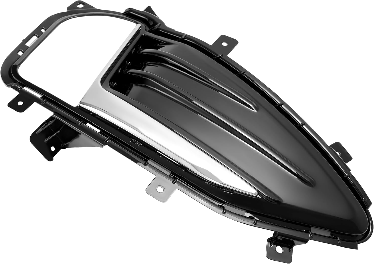 HECASA Right Fog Light Bezel Compatible with 2019-2024 Ford Edge SEL ST Titanium Front Bumper Driving Fog Lamp Cover Trim Passenger Side Replacement for FO1039188