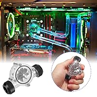 Vista 5 de Water Flow Indicator, Water Cooling Flow Meter Indicator 8 Impellers Fan PC Computer Cooling System Revolving Speed Meter for Cooler Chiller G1/4