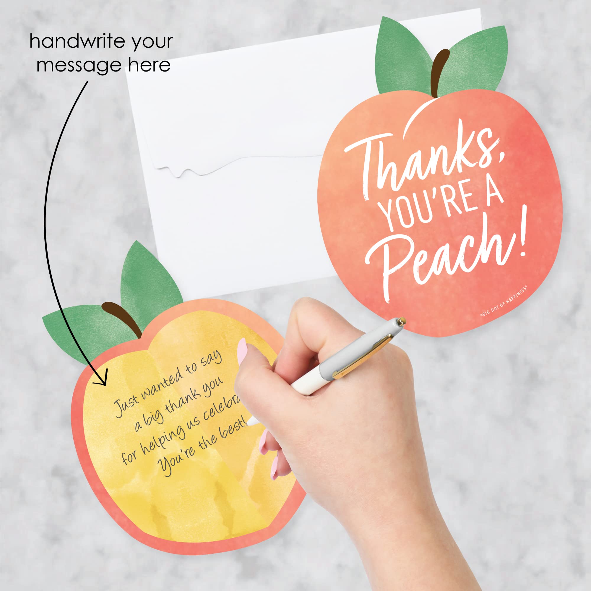 Amazon | 「Big Dot of Happiness Sweet as a Peach - Thank You