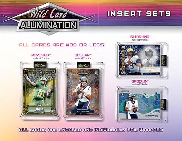 2023 Wild Card Alumination Special Rookie & Insert Edition Football Hobby Box 6 Encased Trading Cards Per Box