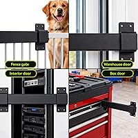 Vista 6 de Pestillo de puerta deslizante, cerrojo de madera resistente para cercas de madera, puerta de granero, puerta de cerca, patio, cerradura