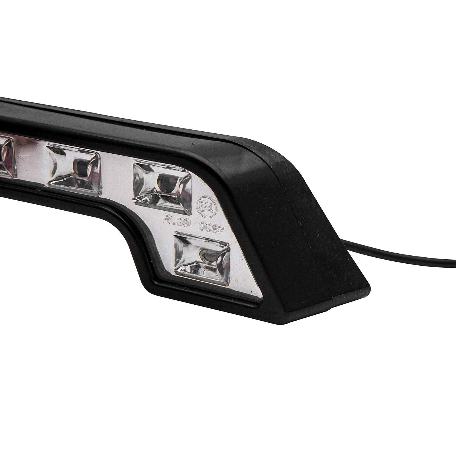 MASO Lot de 2 feux de circulation diurnes 6 LED pour voiture - Blanc - 12 V CC