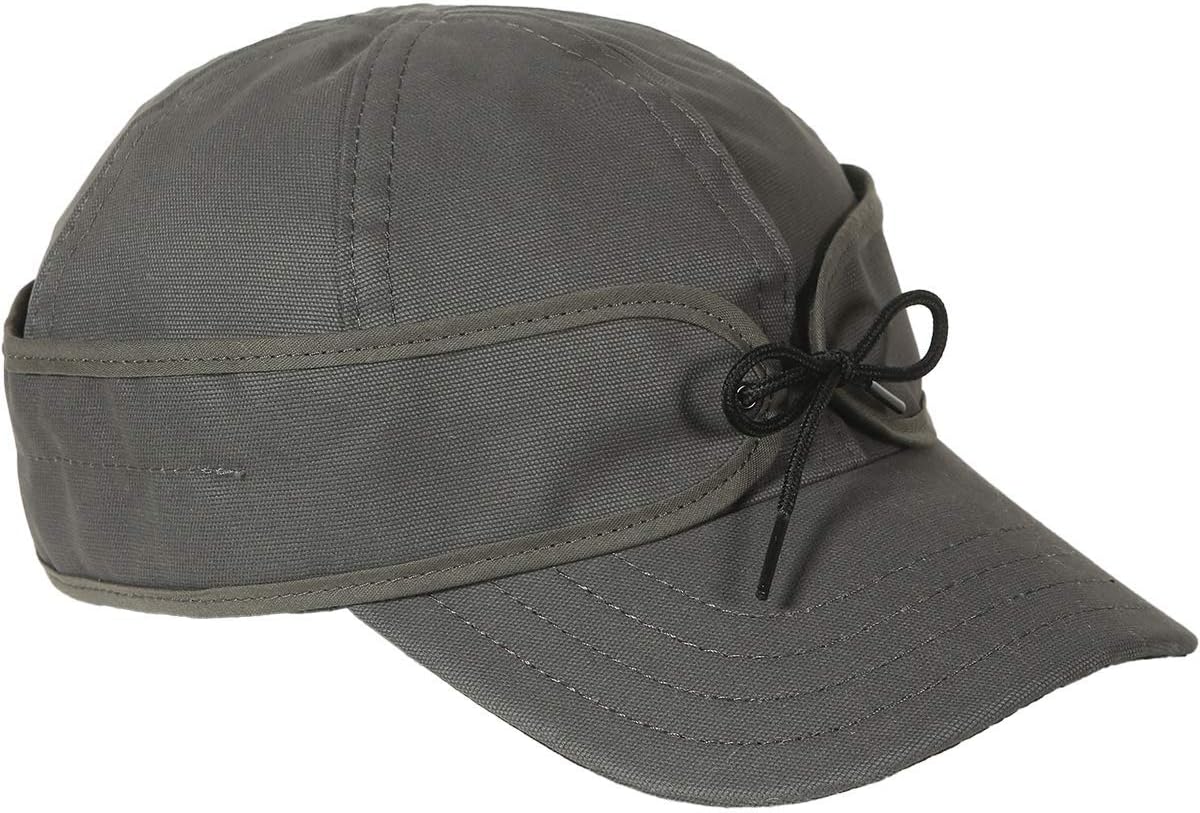 Stormy Kromer The Field Cap - Men’s Baseball Cap with Earband for Sun and Wind Protection, Unlined (Graphite, 6 7/8)