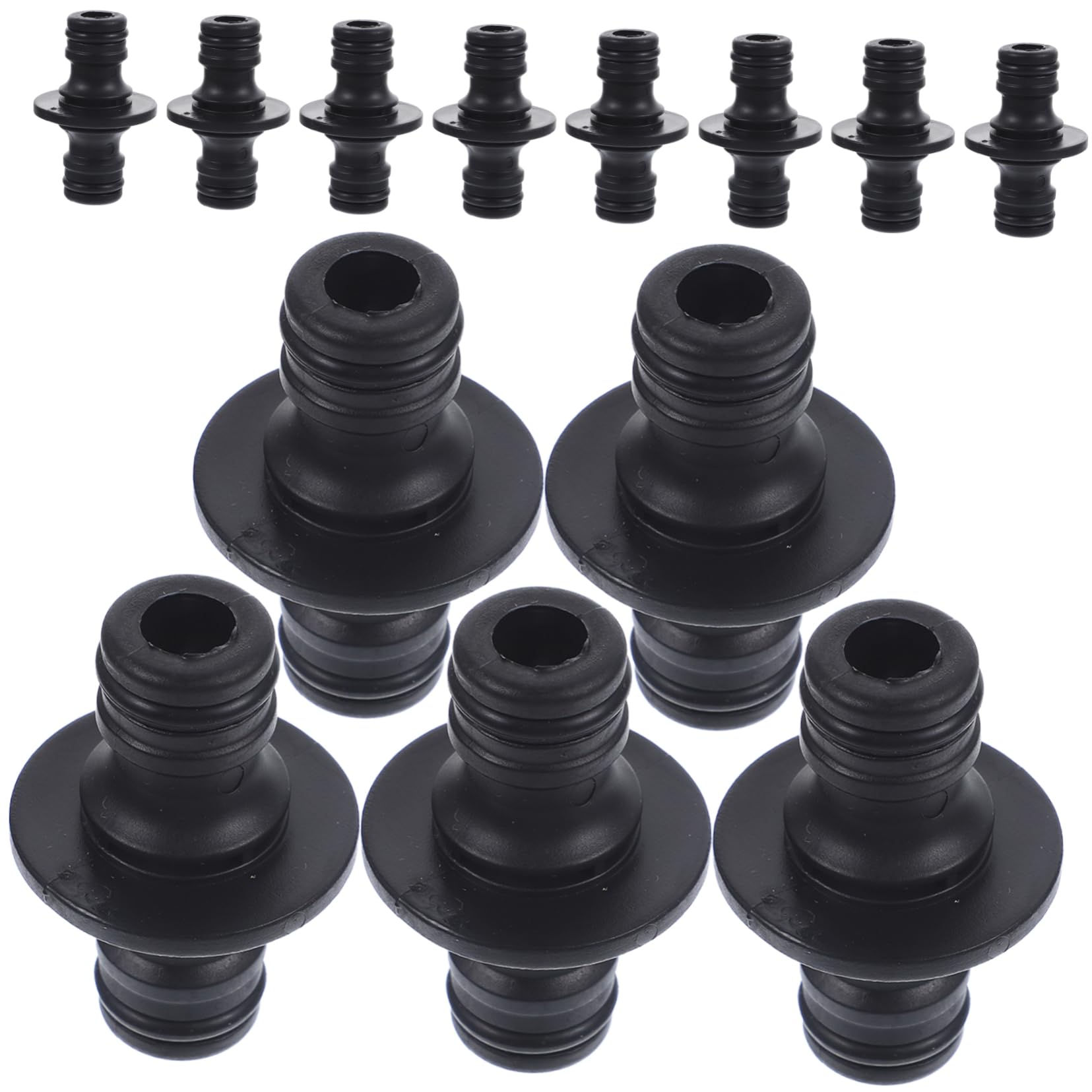 TOYANDONA 3 Series Conector Rápido Conectar Hose Accesorios De Conexión Rápida Irrigación Agua Adaptador De Manguera De Jardín Conector De Manguera De Plástico El Plastico Negro 25 Piezas*3