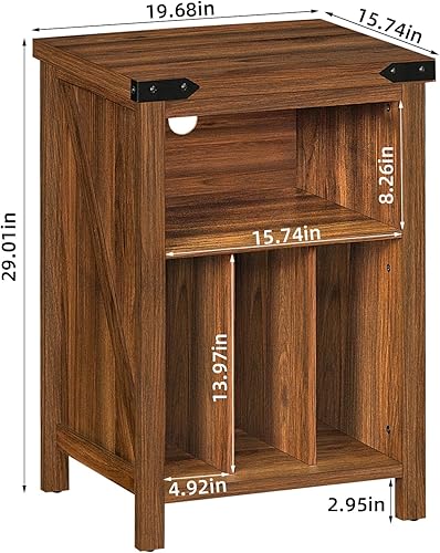 Miniatura 3 de Soporte para tocadiscos con almacenamiento de discos de vinilo con capacidad para hasta 160 álbumes, estante grande de madera para tocadiscos,