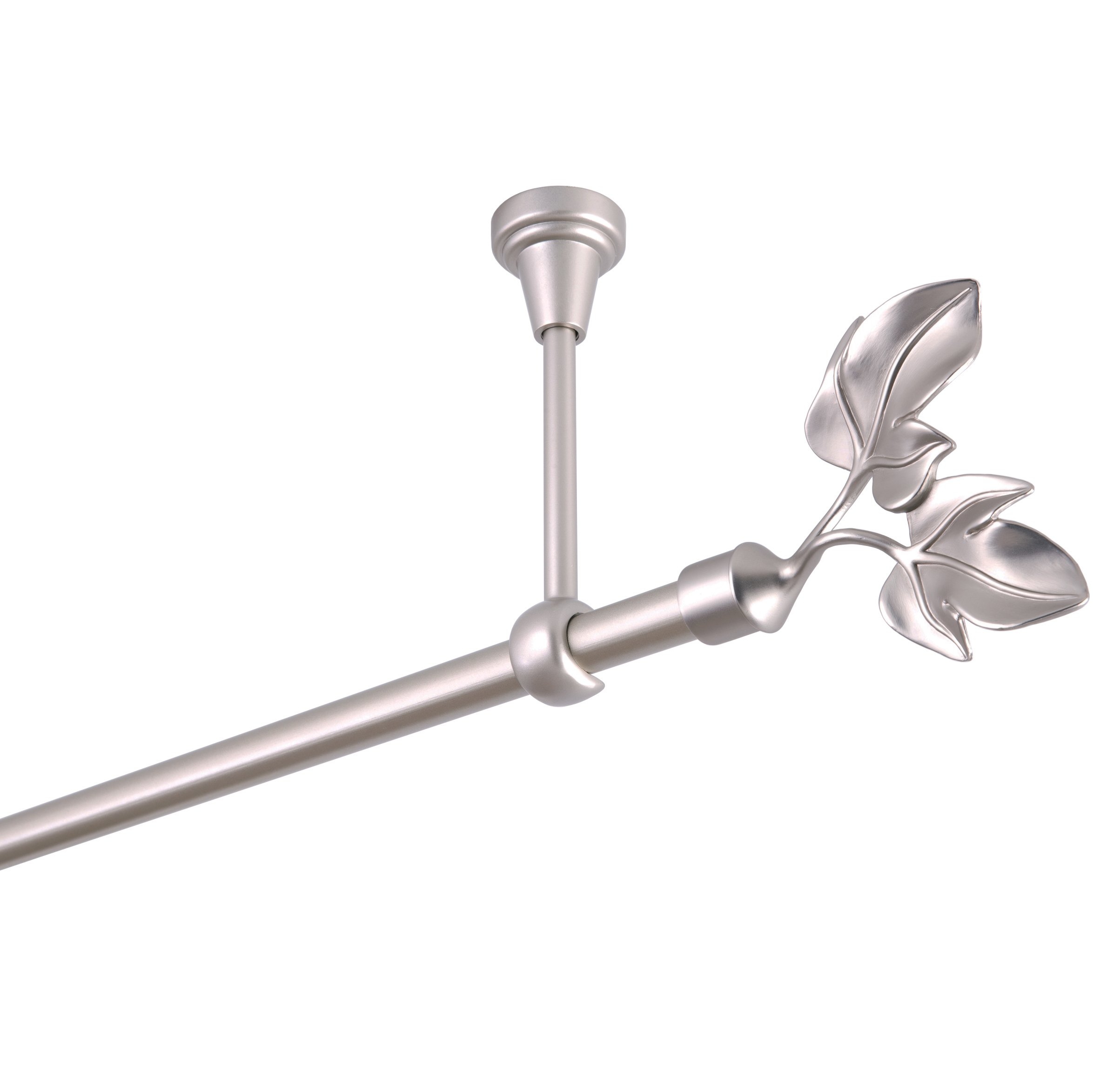 MDEKOR Tringle à rideaux en métal fixation de plafond Chromé mat neuf, 320