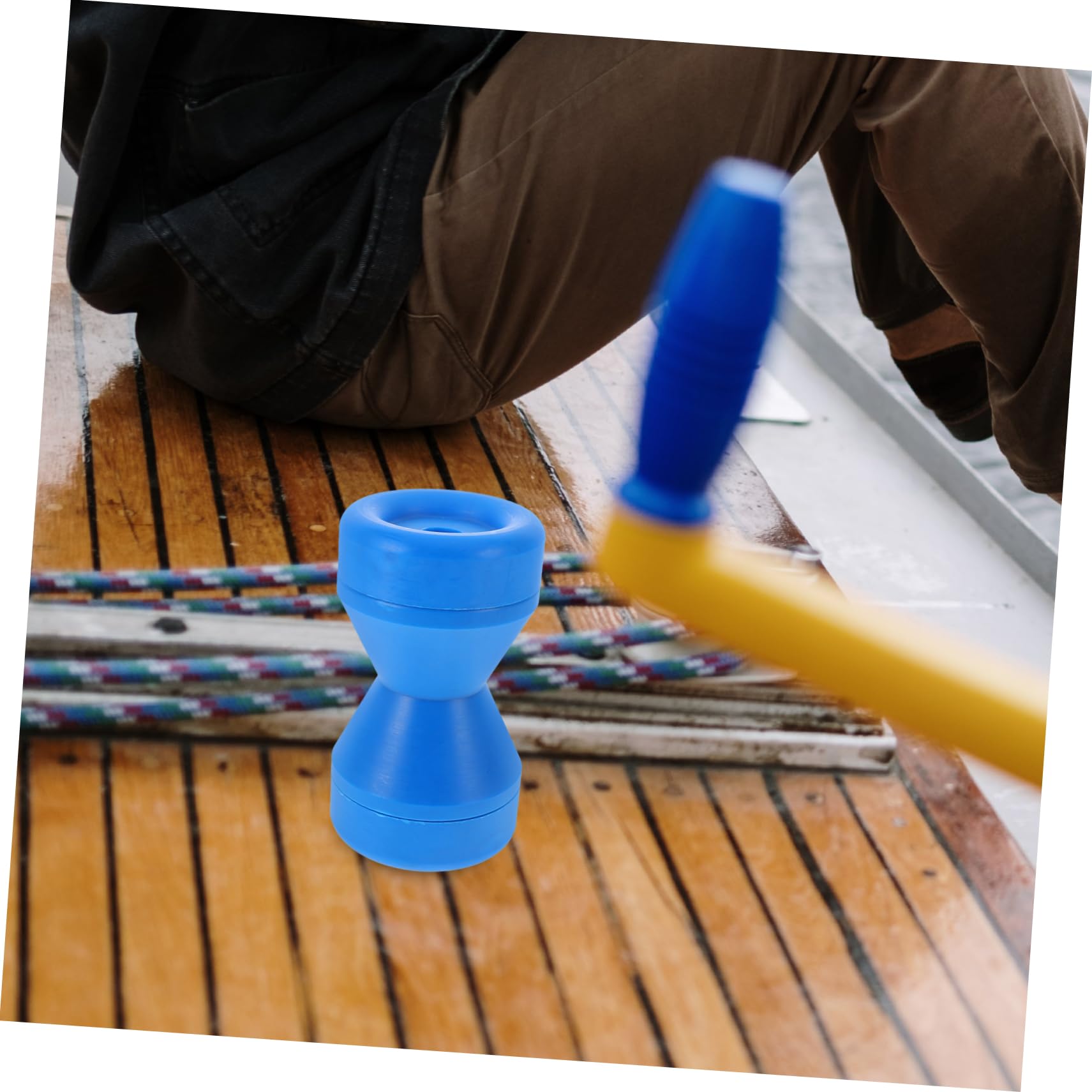 Abaodam Rullo di Prua per Rimorchio Barca, Diametro Interno 15mm, Blu | Plastica, Uso Nautico e Trasporto, Applicazione Versatile per Yacht e Barche
